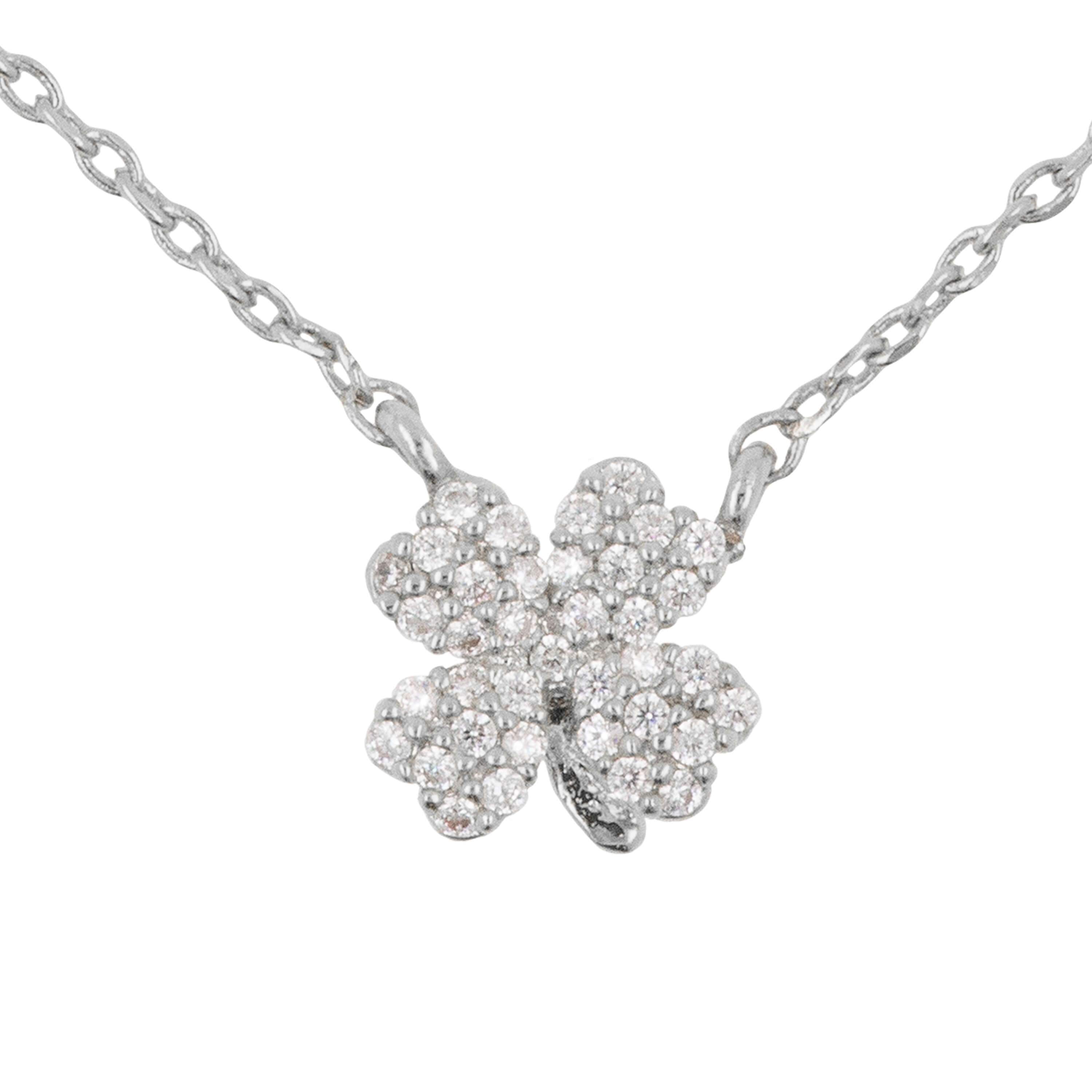 4 Leaf Clover Diamond Pendant Necklace